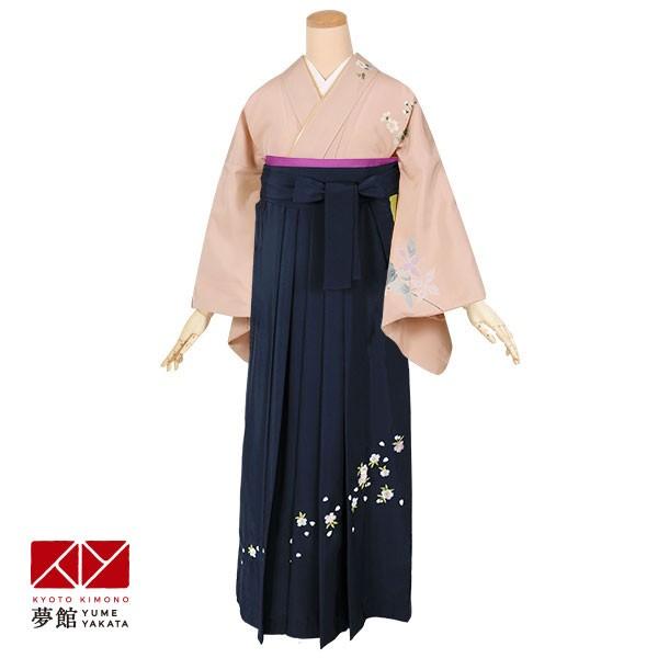 卒業式 袴レンタル 先生 教員 訪問着袴 フルセット 上品 ピンク　枝垂れ草花模様(宅) HG376