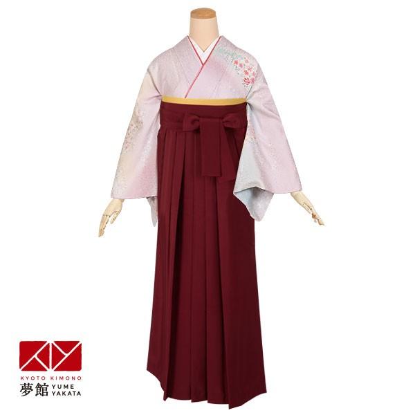 卒業式 袴レンタル 先生 教員 訪問着袴 フルセット 上品 薄紫　山取ぼかし松に桜模様 HG465