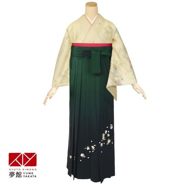 卒業式 袴レンタル 先生 教員 訪問着袴 フルセット 上品 クリーム　梅取り四季の花 HG511