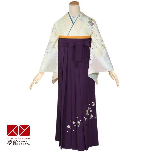 卒業式 袴レンタル 先生 教員 訪問着袴 フルセット 上品 黄・薄グレー　遠山丸に花 HG557