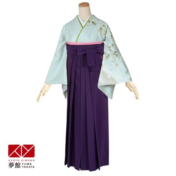 卒業式 袴レンタル 先生 教員 訪問着袴 フルセット 上品 薄青緑　雪輪暈し季節の花 HG570