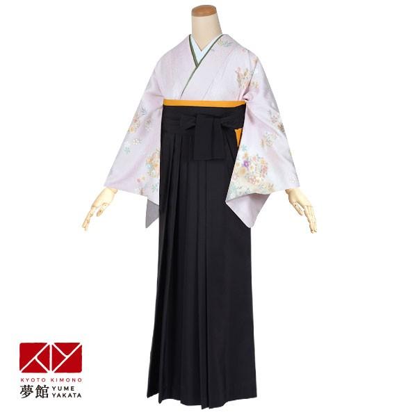 卒業式 袴レンタル 先生 教員 訪問着袴 フルセット 上品 薄ピンク　花の丸雪輪芝草 HG571