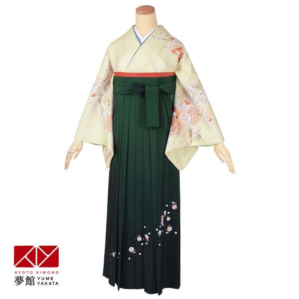 卒業式 袴レンタル 先生 教員 訪問着袴 フルセット 上品 黄色　松竹梅 HG759