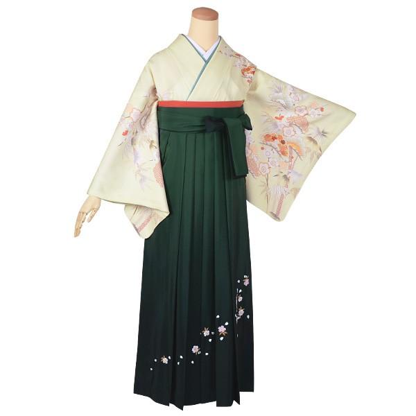 卒業式 袴レンタル 先生 教員 訪問着袴 フルセット 上品 黄色　松竹梅 HG759_1