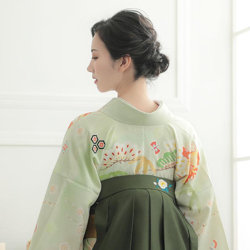 訪問着　フルセット　立浪　流水　松竹梅　手刺繍　綸子　入学式　卒業式　H6 七五三 母 着物レンタル 訪問着 フルセット 卒業式 入学式 卒園