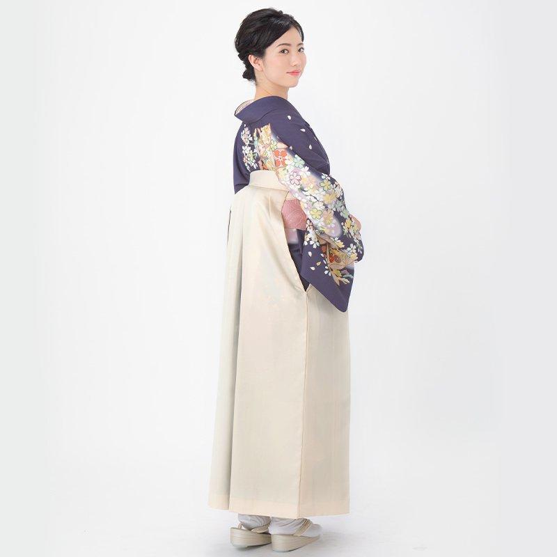 卒業式 袴レンタル 先生 教員 訪問着袴 フルセット 上品 ジャパンスタイル 藤鼠　桜に七宝(H948) HG996_4