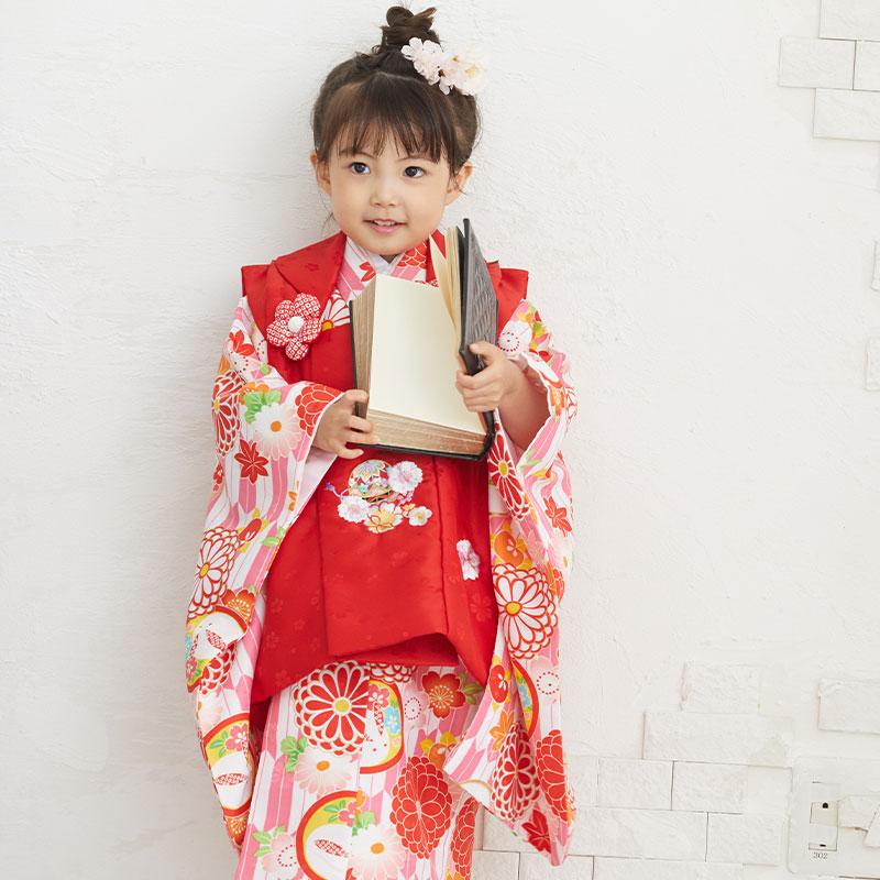 最終値下げ！七五三 3歳 着物 セール開催中！ 753 七五三 着物レンタル 3歳 女の子 フルセット