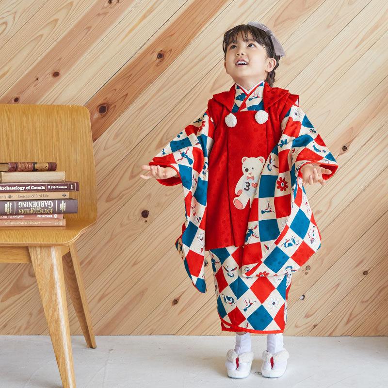 七五三 着物レンタル 3歳 753 モダンアンテナ ブランド着物 女の子