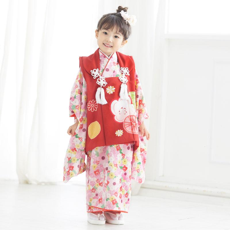⭐︎七五三⭐︎3才　ブランド着物 七五三 着物 3歳 女の子 ブランド被布セット Shikibu Roman 式部