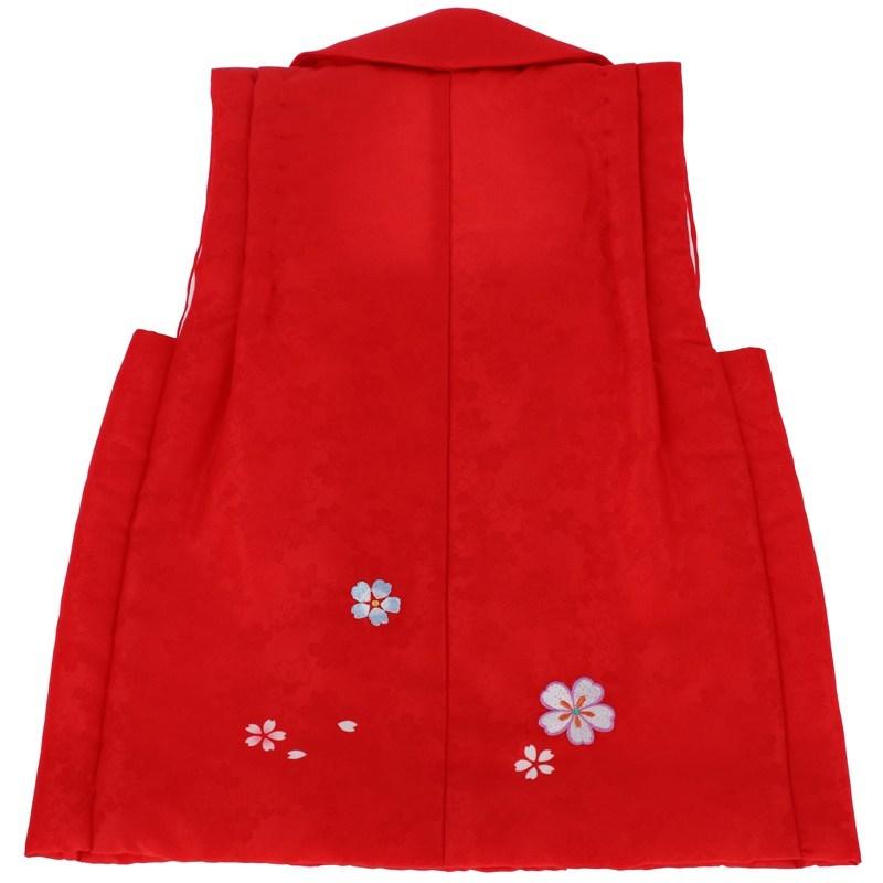 七五三 着物レンタル 3歳 753 女の子 フルセット 被布 エメラルド×赤