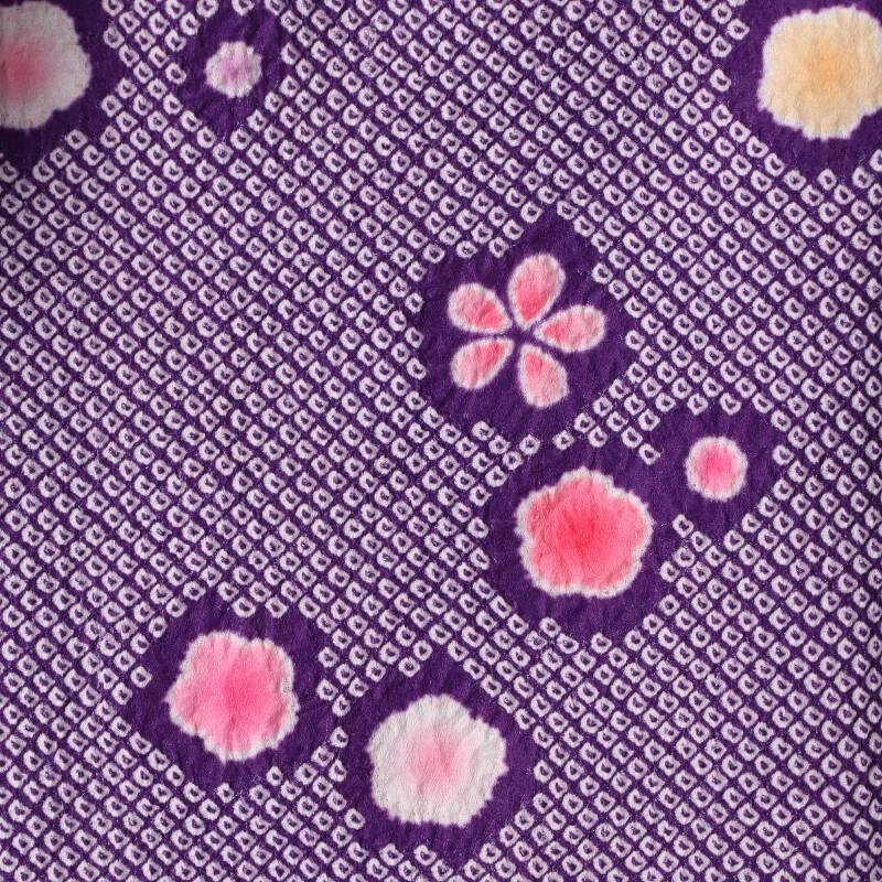 七五三 着物レンタル 3歳 753 女の子 フルセット 被布 総絞り 紫×白