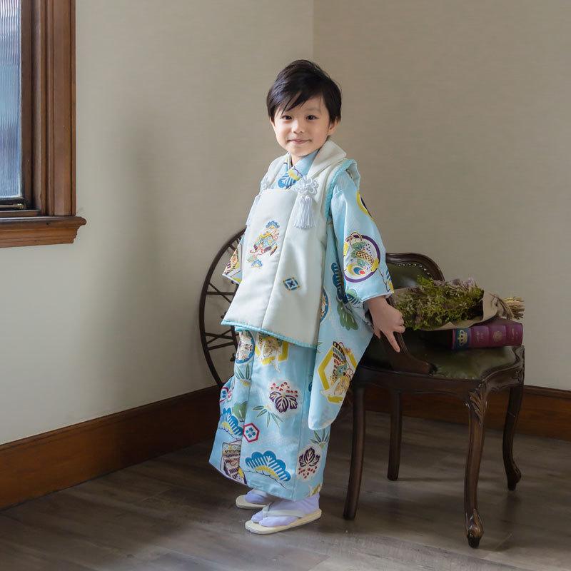 七五三 きものフルセット 3歳用 12点セット セール開催中！ 753 七五三 着物レンタル 3歳 男の子 フルセット