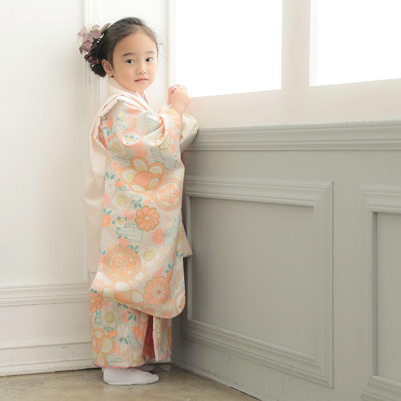 七五三 着物レンタル 3歳 753 かぐら ブランド着物 女の子 フルセット