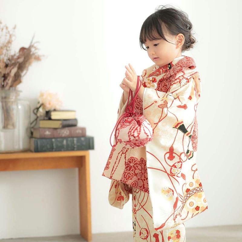 七五三 着物レンタル 3歳 753 華徒然 ブランド着物 女の子 フルセット