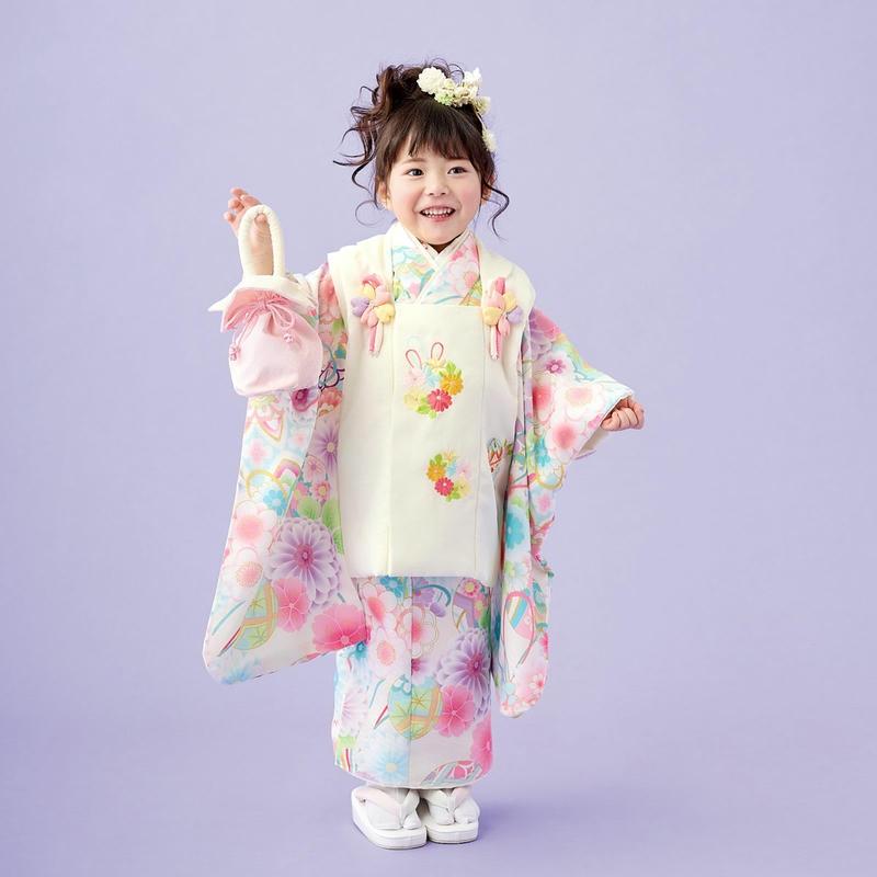 七五三 着物レンタル 3歳 753 式部浪漫 ブランド着物 女の子 フル 