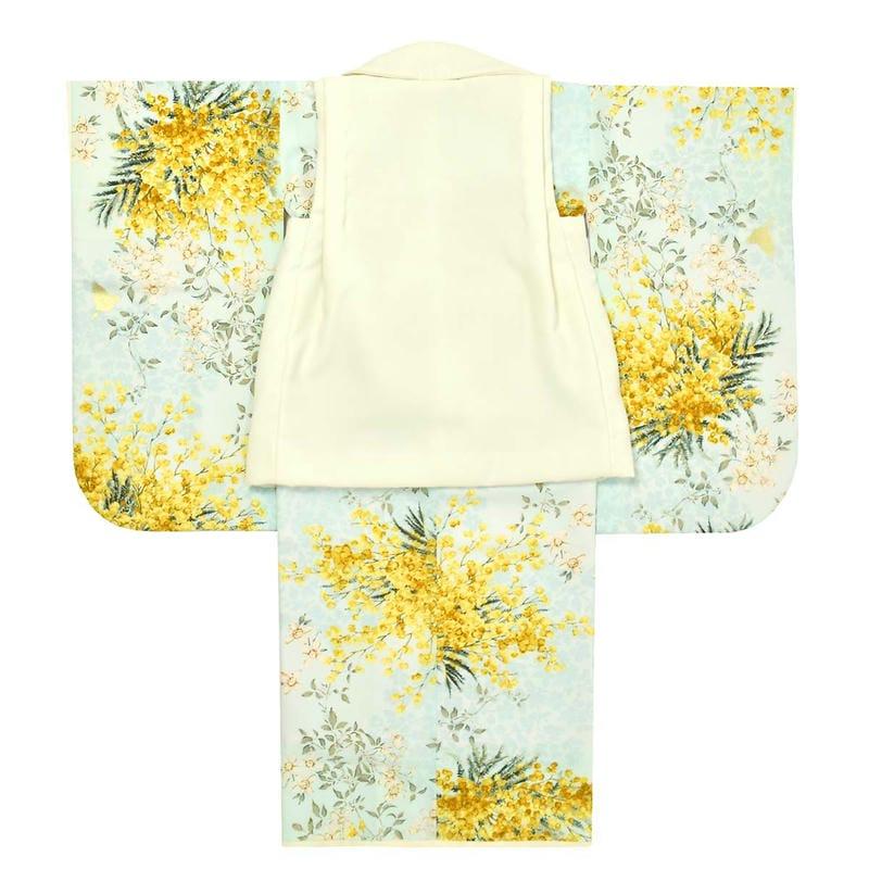 七五三用衣装 黄色 花柄 七五三 着物レンタル 3歳 753 シュガーケイ ブランド着物 女の子 フル