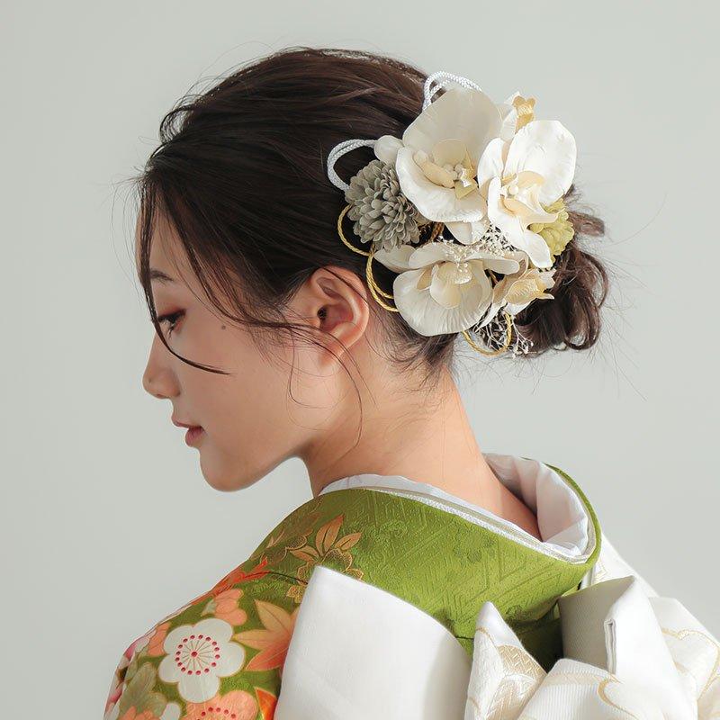 髪飾り 胡蝶蘭 成人式 卒業式 七五三 販売商品 : kamikazari-kochoran