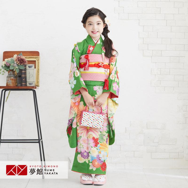 ブランド☆紅一点☆七五三ハーフ成人式☆フルセット 七五三 7歳着物 レンタル フルセット 紅一点 ブランド着物 赤