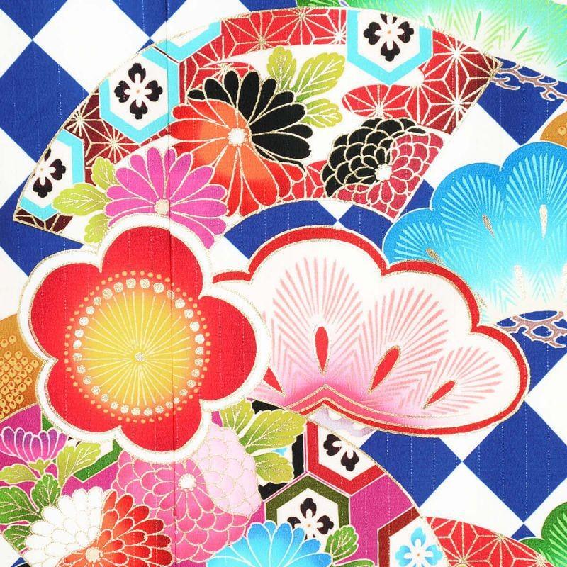 七五三　753 7歳着物フルセット　クリーム地 菊・梅柄 16点セット 七五三 753 7歳着物フルセット クリーム地 菊・梅柄 16点セット 楽天
