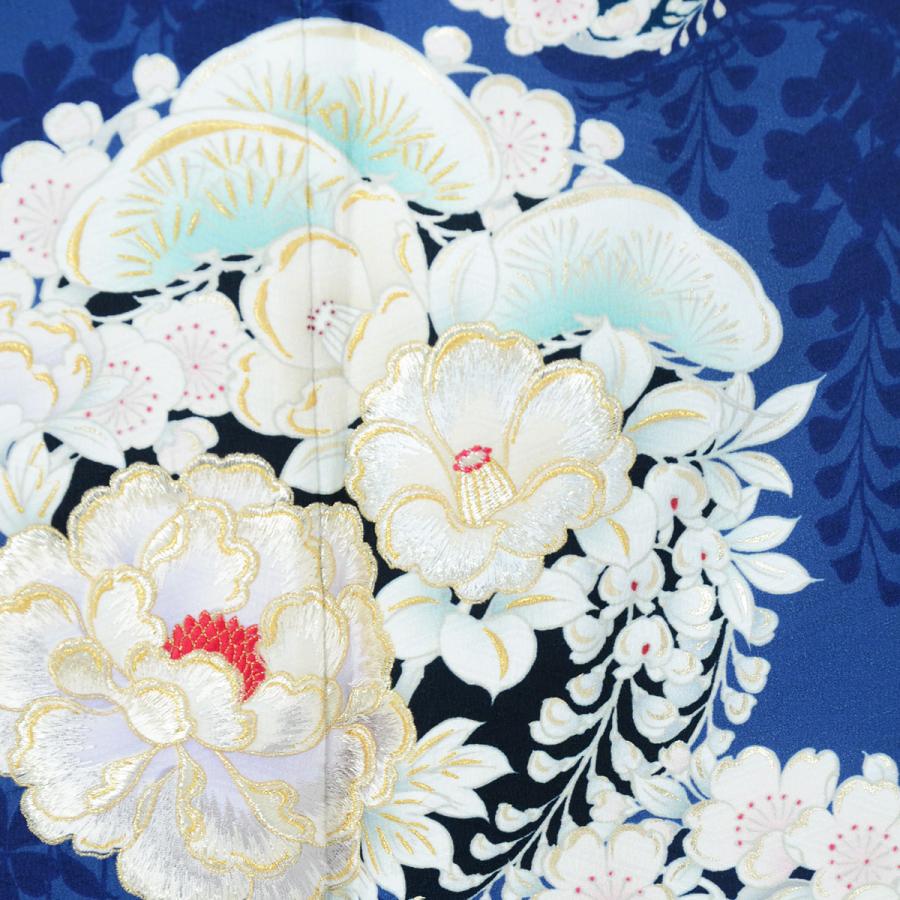 新品☆椿の花が可愛らしい着物☆七五三フルセット 七五三 7歳着物 レンタル フルセット ピンク 扇面に椿 女の子 七