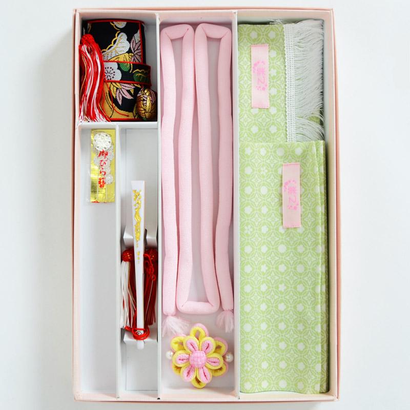 七五三 7歳着物 レンタル フルセット 乙葉 ブランド着物  ピンク 扇面松梅に牡丹 女の子 七歳 753 四つ身N056 |  | 11