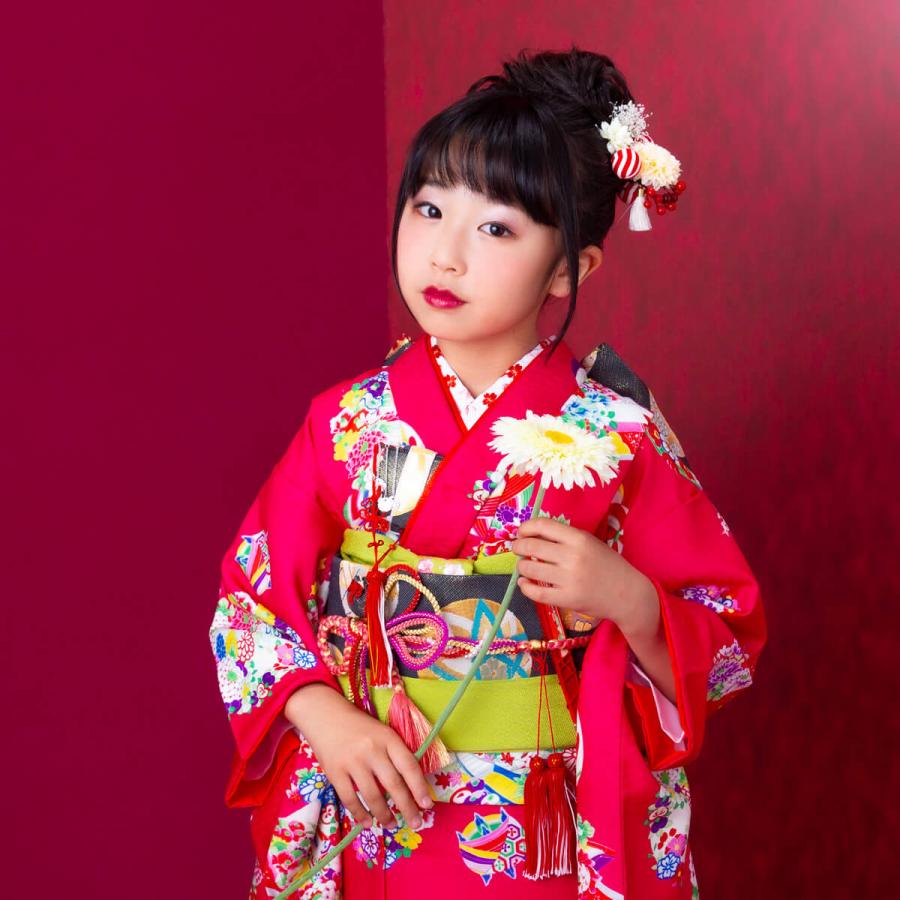 七五三　7歳　振袖一式 楽天市場】七五三 753 着物 7歳 女の子 着物フルセット 花わらべ
