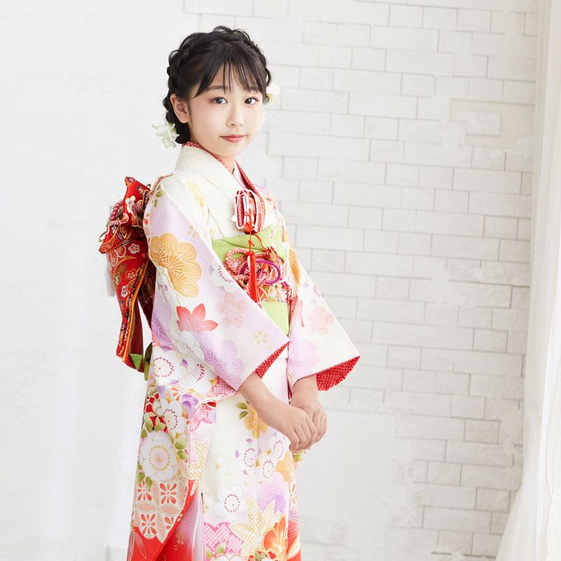 式部浪漫　着物　7歳　女児　753 七五三 楽天市場】【レンタル】753 七五三 着物 7歳 フルセット 女の子