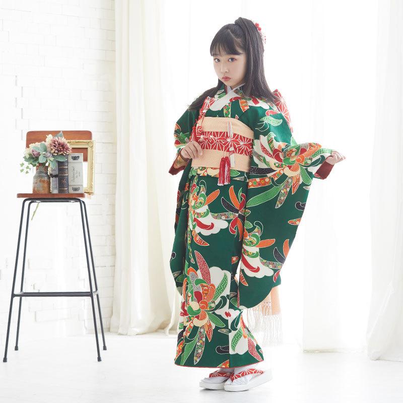 七五三 7歳着物 レンタル フルセット 紅一点 ブランド着物 安い 訳あり
