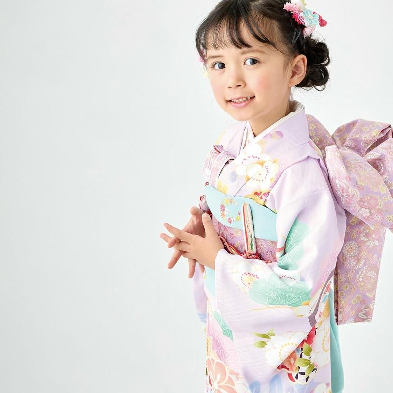 七五三 7歳着物 レンタル フルセット 式部浪漫 ブランド着物 藤