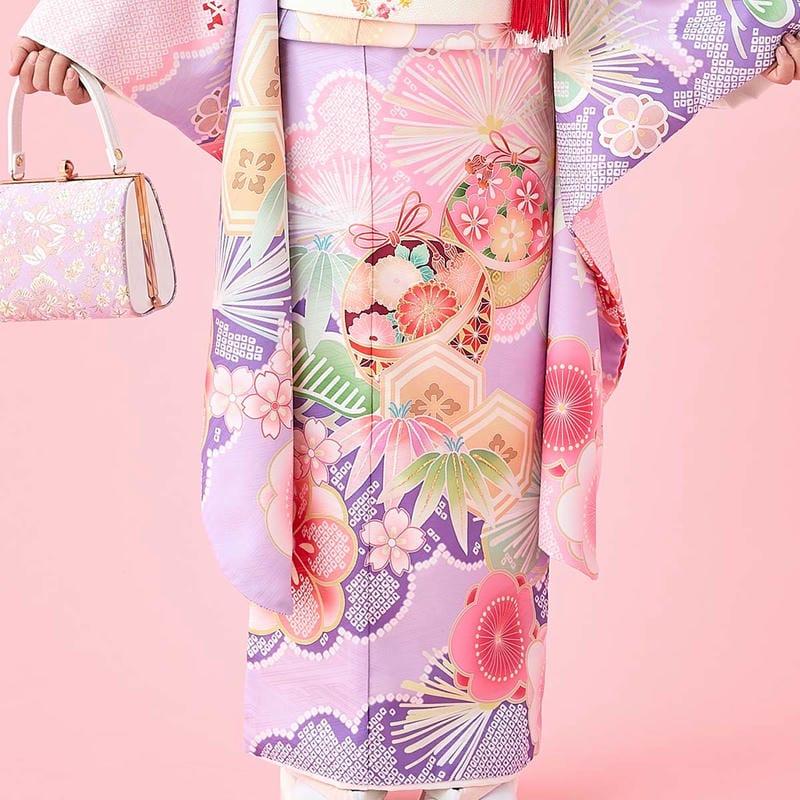 七五三 7歳着物 レンタル フルセット 式部浪漫 ブランド着物 藤