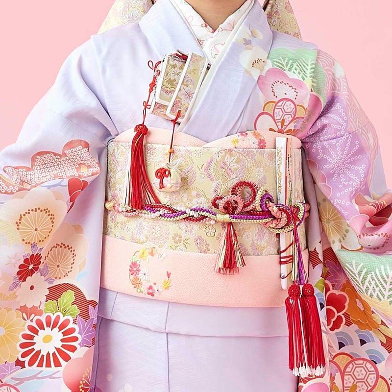 七五三7歳様フルセット紫とピンクの藤柄着物 【公式通販】