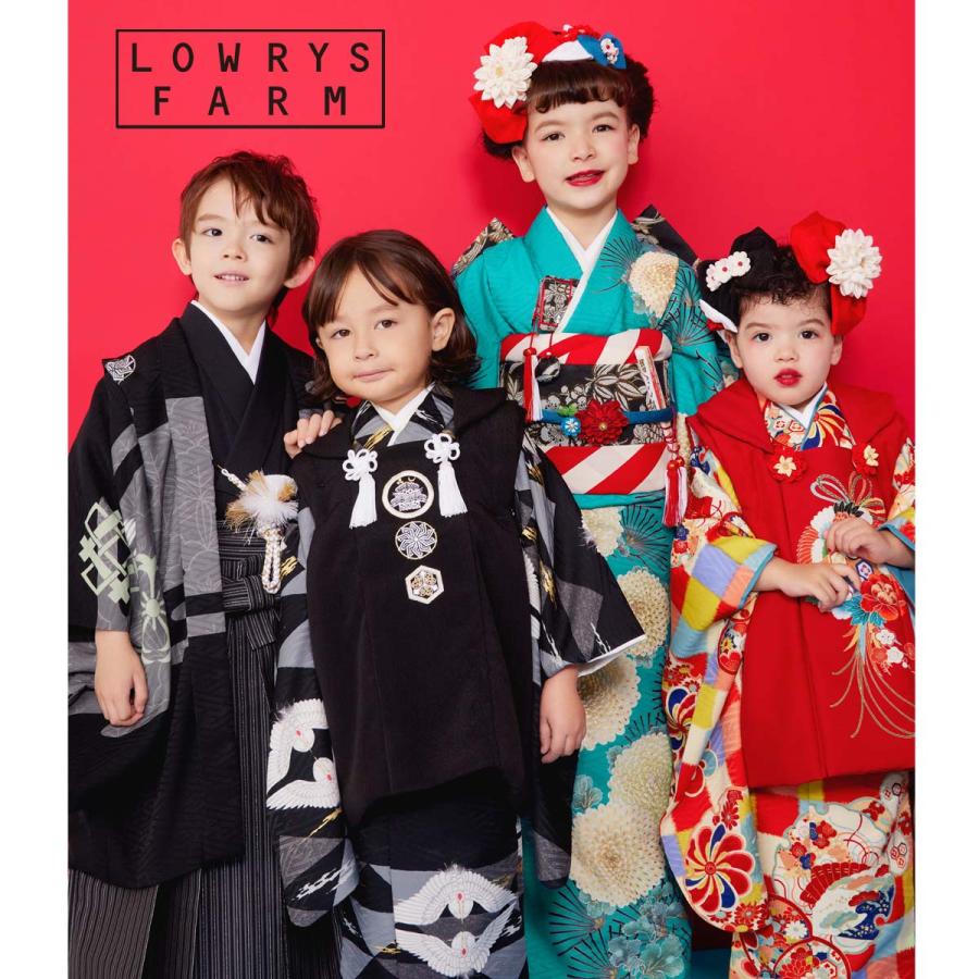七五三7歳 MIN43 七五三 7歳着物 レンタル フルセット LOWRYS FARM ブランド着物