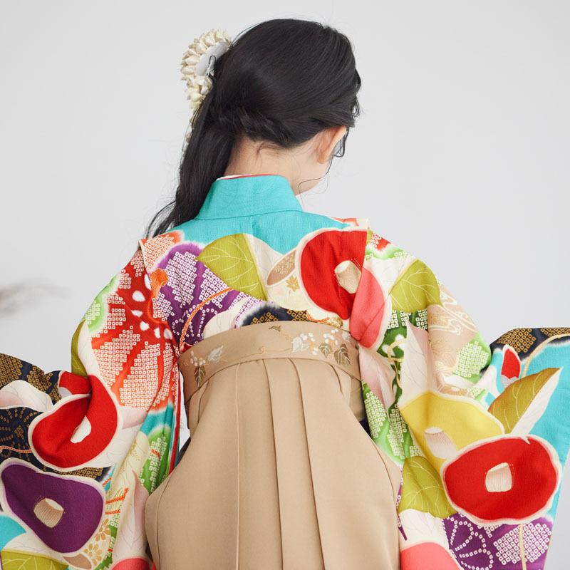 袴 セット レンタル 女の子 卒園式 芸艸堂 水色 椿に文箱 幼稚園