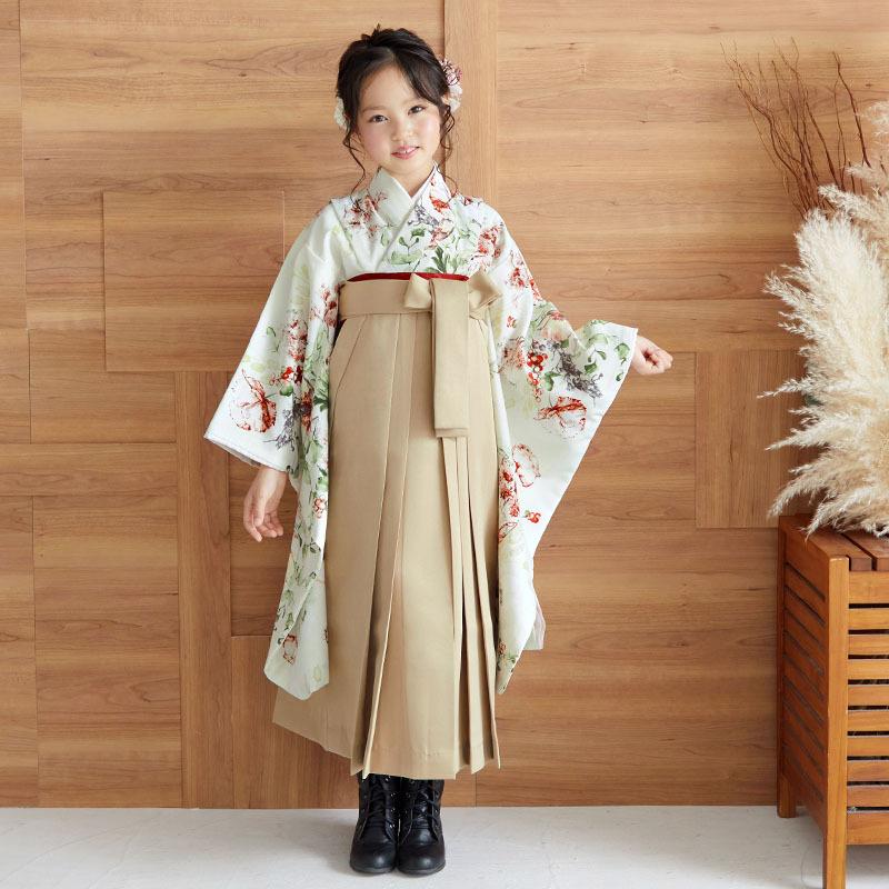 園児袴セール開催中 袴 セット レンタル 女の子 卒園式 クリーム
