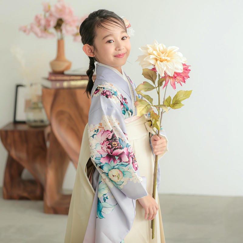袴 セット レンタル 女の子 卒園式 ICHIHA 薄藤 芍薬 幼稚園 保育園