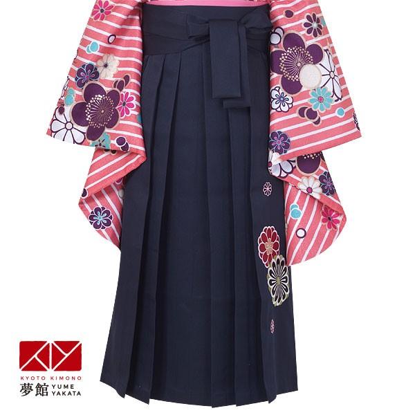 ブランド登録なし - 袴 単品 賃借 卒式 最高学府 小学生 卒園 紺×菊 刺しゅう（お坊っちゃん85）美容室・着付け会場への直送聞き届ける P127-SS レンタル-年中行事用品、七五三
