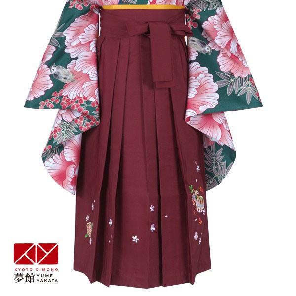 ブランド登録なし - 袴 単品 賃借 卒式 最高学府 小学生 卒園 エンジ×刺しゅう（お坊っちゃん85）美容室・着付け会場への直送聞き届ける P171-SS レンタル、各種サービス-レンタル-ベビー、子ども服