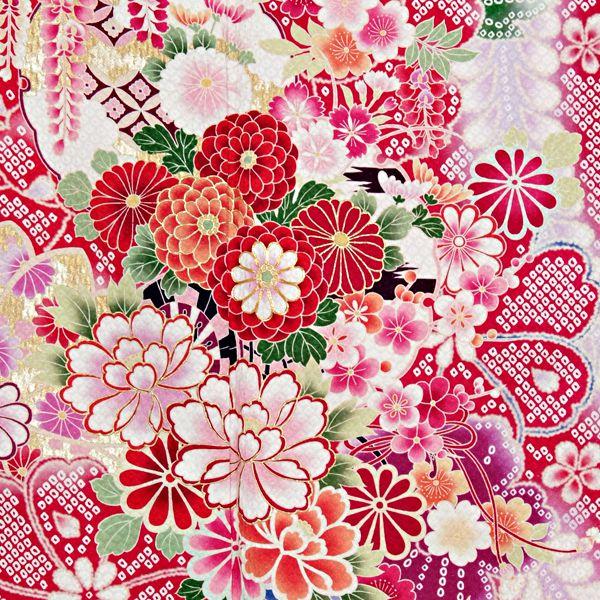 振袖レンタル  白 疋田牡丹に花車(絹) 成人式 結婚式 対応身長154〜165cm 2〜11月利用 R1094の画像