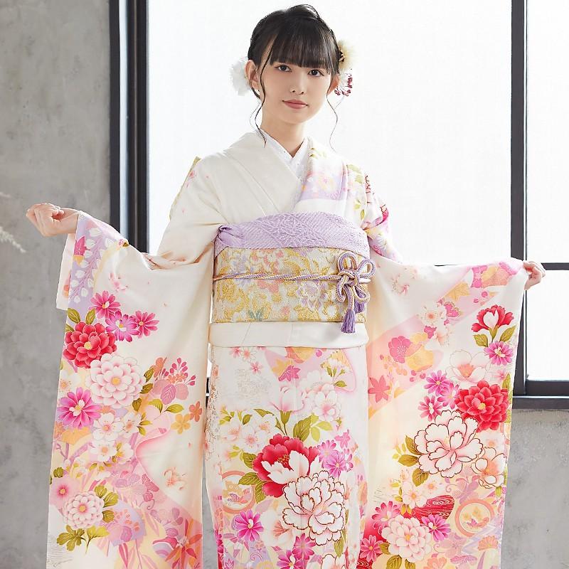 振袖 身長150-165cm 鮮やかピンク×イエロー　正絹 ピンク地 薄黄色桜柄 正絹振袖【211】 – SAKURA TOKYO