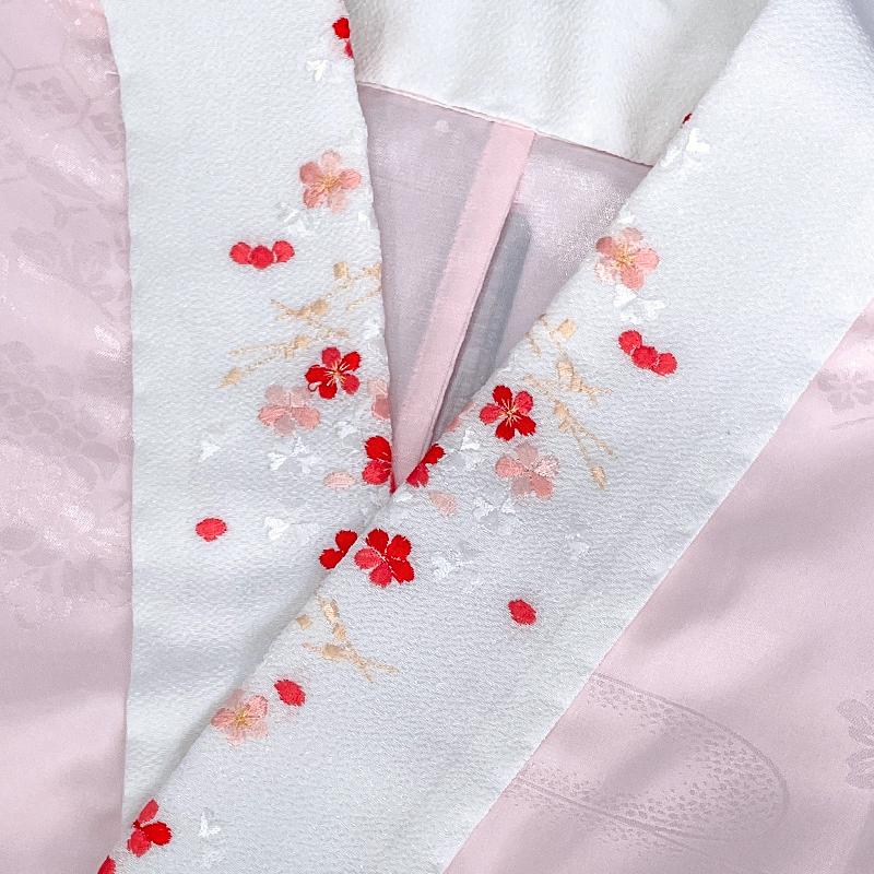 振袖レンタル 緑 四季の花に蝶(絹) 成人式 結婚式 一点物 対応