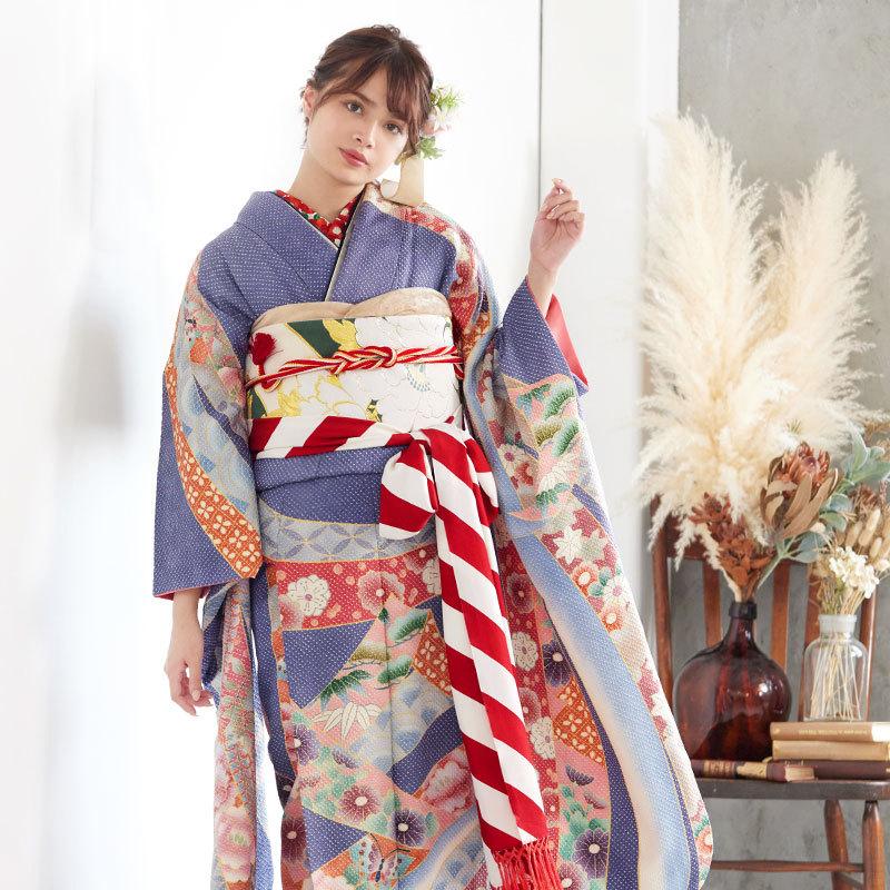 振袖レンタル きぬたや総絞り京友禅 熨斗(絹) 成人式 結婚式 モデル