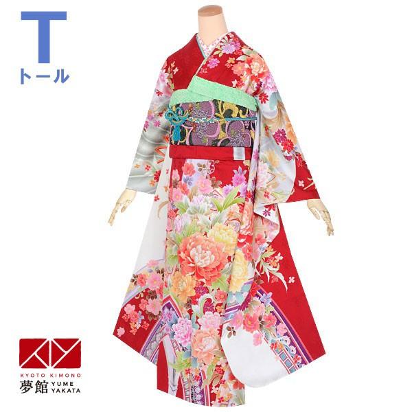 ブランド登録なし - 振袖賃借  赤白 洋風今めかしい花(絹) 成年者式 華燭の典 一点物 相応う身たけ165〜169糎 2〜11月利用 R1645