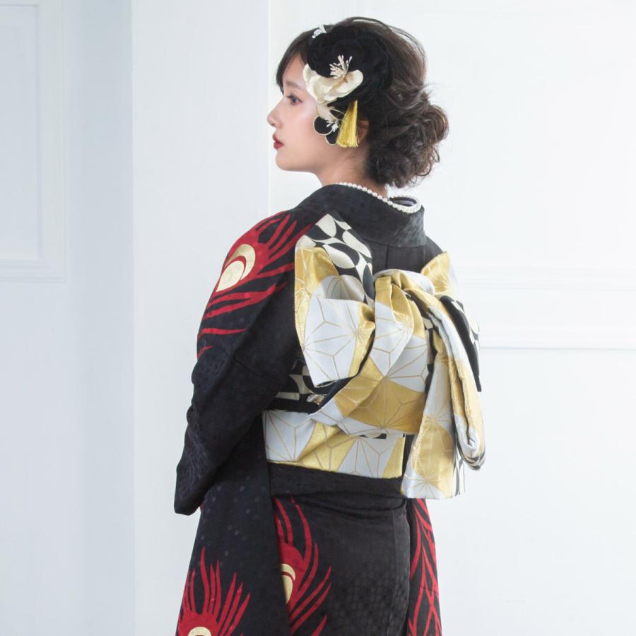SALE 振袖レンタル モダンアンテナ 黒 孔雀(絹) 成人式 結婚式 SALE 振袖レンタル モダンアンテナ 黒 孔雀(絹) 成人式 結婚式