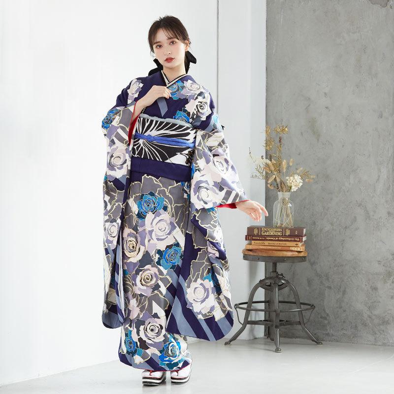 CECIL McBEE SALE 振袖レンタル セシルマクビー 紺 薔薇尽くし CECIL McBEE SALE 振袖レンタル セシルマクビー 紺 薔薇尽くし