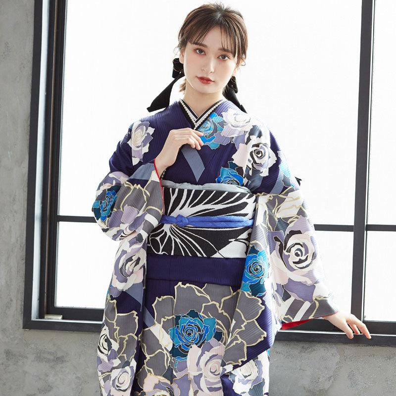 CECIL McBEE SALE 振袖レンタル セシルマクビー 紺 薔薇尽くし CECIL McBEE SALE 振袖レンタル セシルマクビー 紺 薔薇尽くし