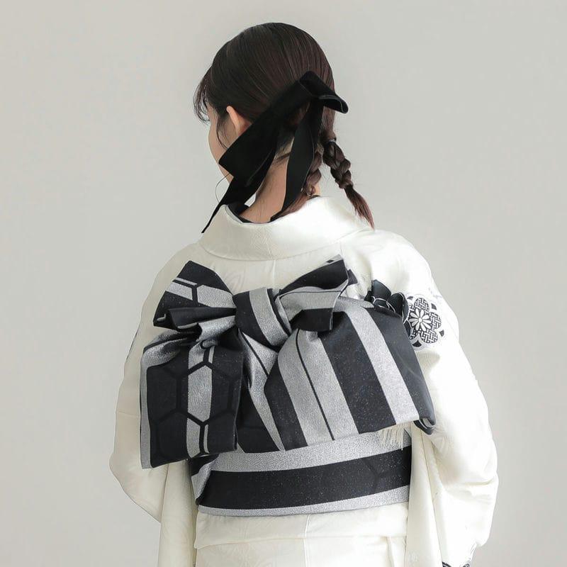 振袖レンタル 白 黒梅 成人式 結婚式 対応身長154〜165cm 2〜11月利用