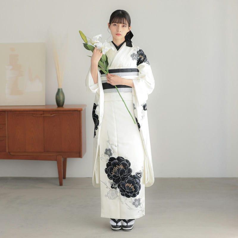 振袖レンタル  白 黒梅 成人式 結婚式 対応身長154〜165cm 2〜11月利用 R2122_9
