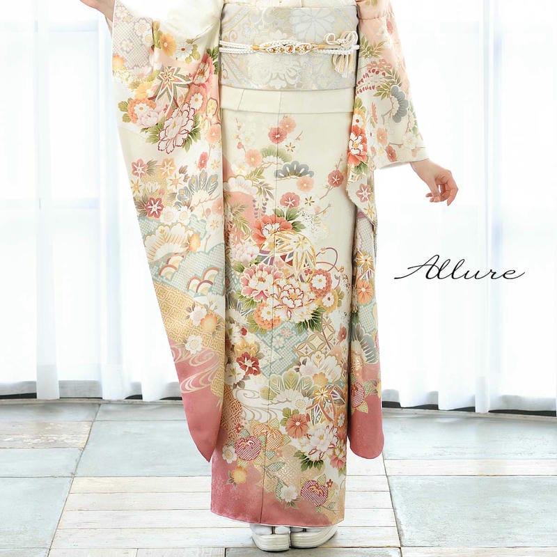 503y15☆袋帯 毬 金糸 オフホワイト☆美品 成人式 結婚式