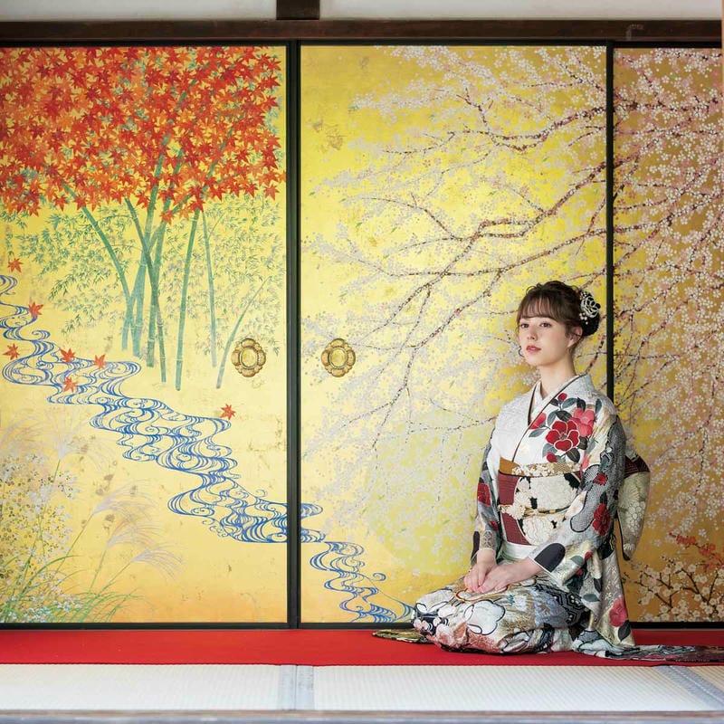 振袖レンタル SACRA 白 梅椿に霞 成人式 結婚式 対応身長154〜165cm 2