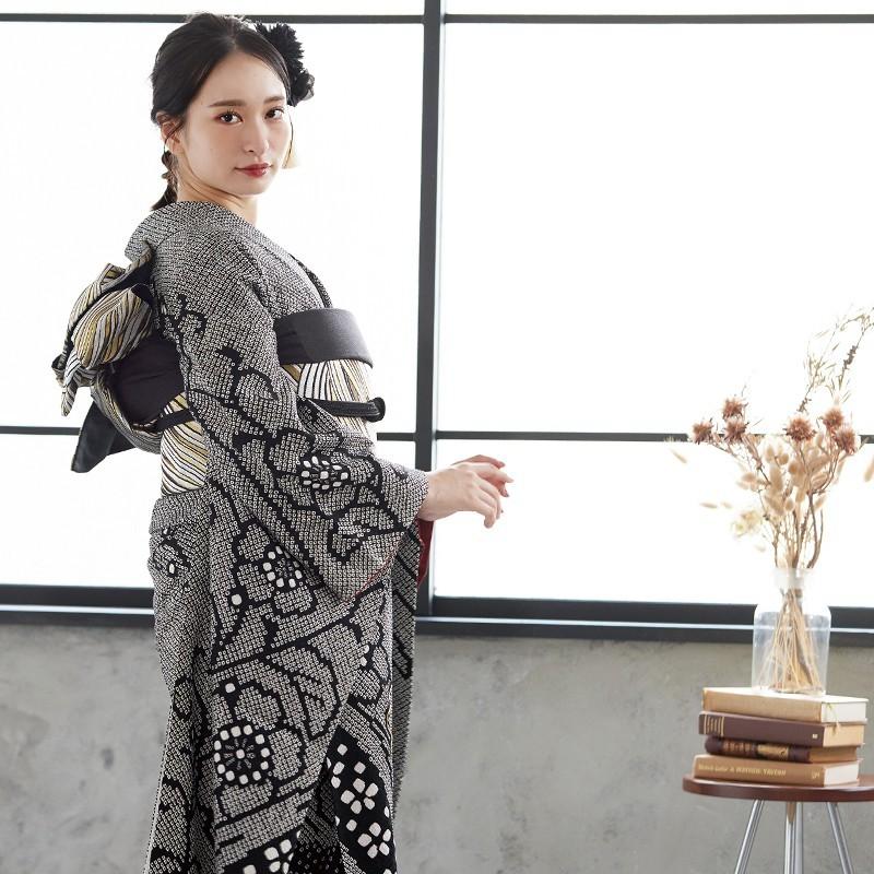 SALE 振袖レンタル 黒 総絞り金駒桜模様(絹) 成人式 結婚式 一点 SALE 振袖レンタル 黒 総絞り金駒桜模様(絹) 成人式 結婚式 一点